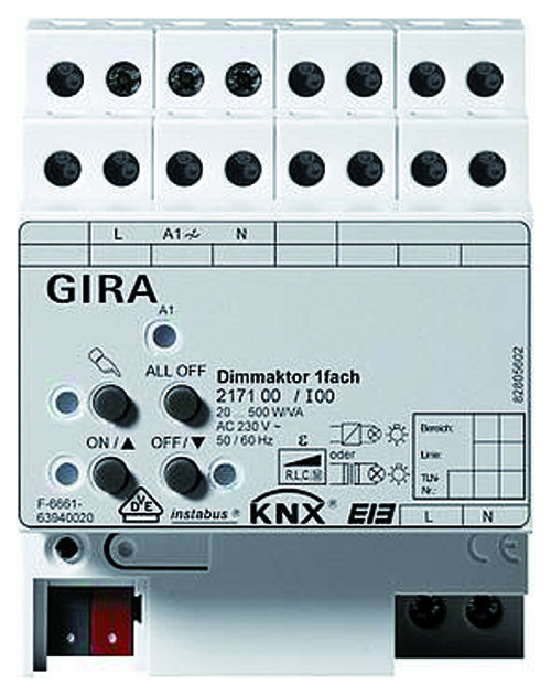 Gira 217100 Universal-Dimmaktor 1fach 500 W K von GIRA