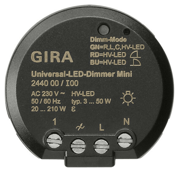 Gira 244000 Uni-LED-Dimmer Mini Elektronik Gira 244000 Uni-LED-Dimmer Mini Elektronik von GIRA