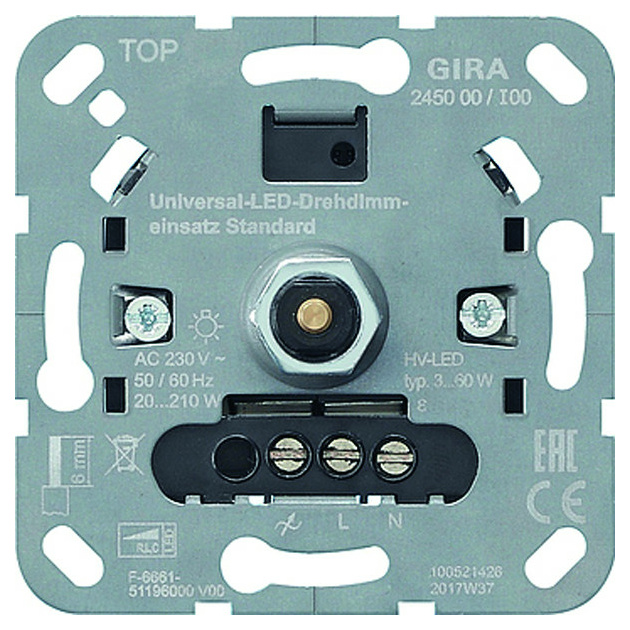 Gira 245000 S3000 UniLEDDrehdimmeins.Standard von GIRA