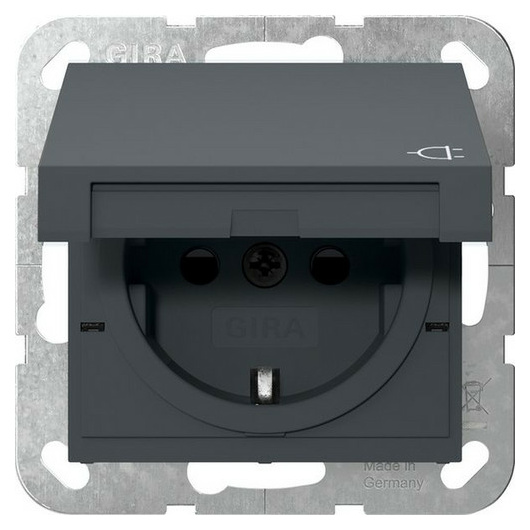 Gira 441428 SCHUKO KD + SH System 55 Anthrazi von GIRA