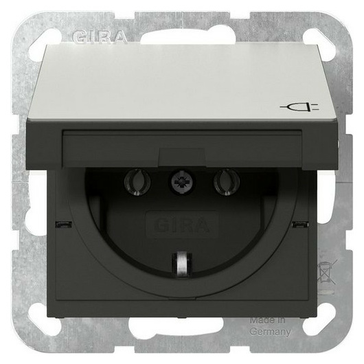 Gira 4454600 SCHUKO KD System 55 Edelstahl Gira 4454600 SCHUKO KD System 55 Edelstahl von GIRA