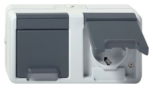 Gira 478130 SCHUKO 2f waager. KD WG AP Grau Gira 478130 SCHUKO 2f waager. KD WG AP Grau von GIRA