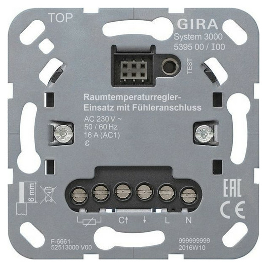 Gira 539500 S3000 RTR-Eins + Fühleranschluss Gira 539500 S3000 RTR-Eins + Fühleranschluss von GIRA