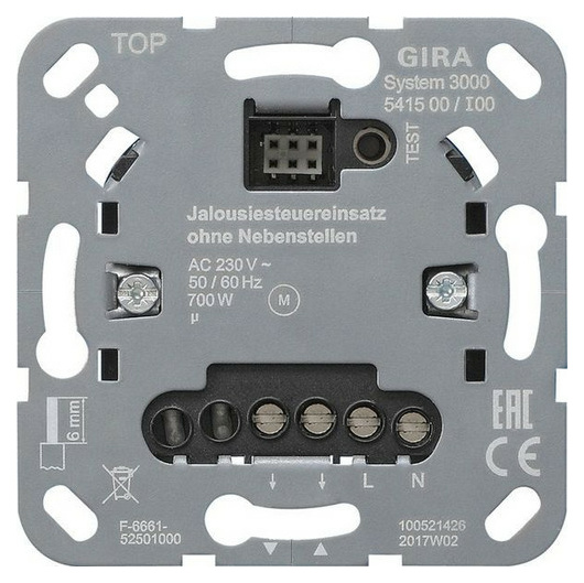 Gira 541500 S3000 Jal.steuereins. o.Nebenst. Gira 541500 S3000 Jal.steuereins. o.Nebenst. von GIRA