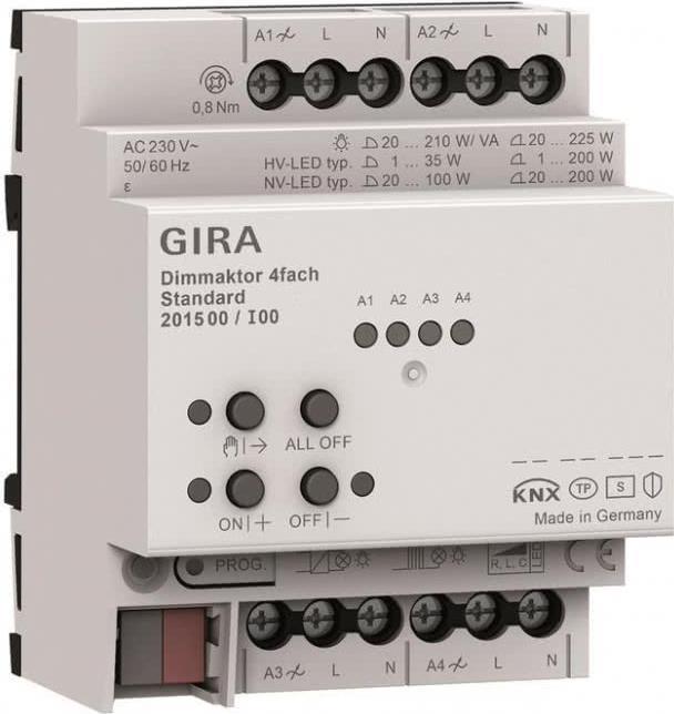 Gira Dimmaktor 4-f. REG KNX Secure 201500 (201500) von GIRA