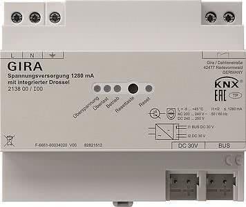 Gira KNX-Spannungsversorgung 1280mA Drossel REG 213800 (213800) von GIRA