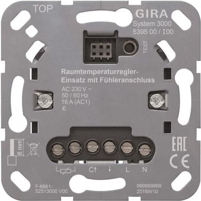 Gira Raumtemperaturreg.-Einsatz u.Fühleranschl.Eins. 539500 (539500) von GIRA