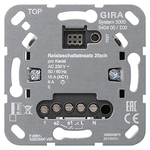 Gira Relaisschalteinsatz 2fach 540400 Gira Relaisschalteinsatz 2fach 540400 von GIRA