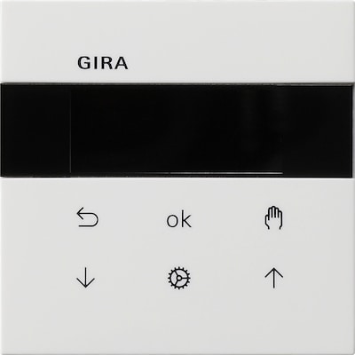 Gira S3000 Jalousie- und Schaltuhr Display Flächenschalter Reinweiß glänzend von GIRA