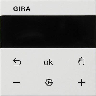 Gira S3000 Raumtemperaturregler Bluetooth System 55 Reinweiß glänzend von GIRA