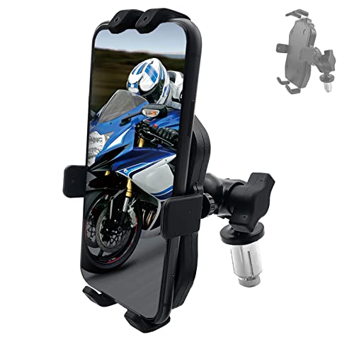 GITOBEHA Motorrad Handyhalterung Gabelschaft Handy Halterung GPS Navigation Halterung Kompatibel mit Hayabusa GSX-R 600 750 1000 YZF R1 R6 CBR 300R 400R Ninja ZX6R 400R S1000RR von GITOBEHA