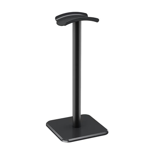 GIYXHU KopfhöRer StäNder 2 stücke Aluminium Legierung Kopfhörer Ständer Halter Rack Platzsparend Headset Ständer Rack Desktop-Organizer Display Kopfhörer Halterung(Black) von GIYXHU