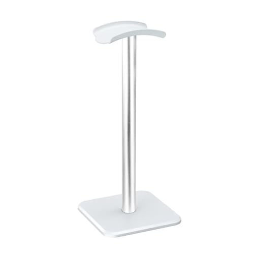 GIYXHU KopfhöRer StäNder 2 stücke Aluminium Legierung Kopfhörer Ständer Halter Rack Platzsparend Headset Ständer Rack Desktop-Organizer Display Kopfhörer Halterung(White) von GIYXHU