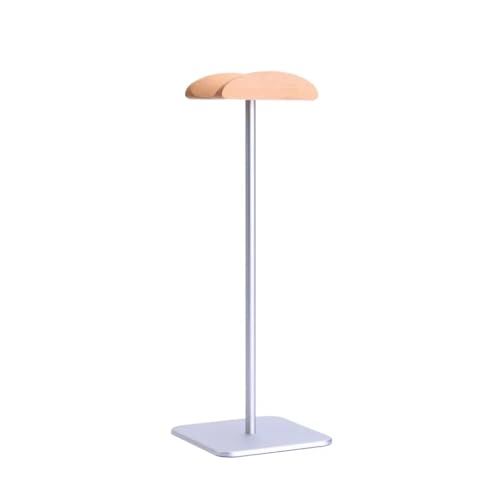 GIYXHU KopfhöRer StäNder Holz-Kopfhörer-Headset-Ständer, Kopfhörerhalter, Walnuss-Headset-Display for alle Kopfhörergrößen, Walnuss-Display-Ständer(Silvery-B) von GIYXHU