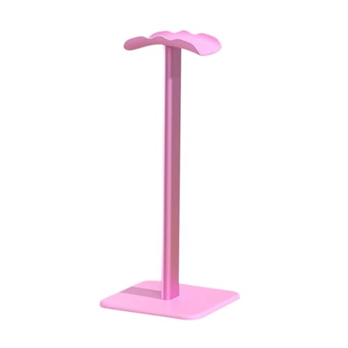 GIYXHU KopfhöRer StäNder Kopfhörer-Display-Halterung, rutschfest, Schreibtisch-Gaming-Headset-Halterung, stabile Gebogene Halterung aus Aluminiumlegierung(Pink) von GIYXHU