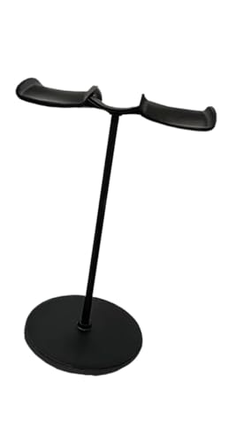 GIYXHU KopfhöRer StäNder Universeller Kopfhörerständer, Abnehmbarer Headset-Aufhänger, doppelseitige Metall-Kopfhörerhalterung, Display-Regal mit Anti-Rutsch-Pad(Black) von GIYXHU