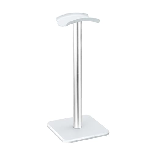 KopfhöRer StäNder 2 stücke Aluminium Legierung Kopfhörer Ständer Halter Platzsparende Gaming Headset Stand Rack Desktop-Organizer Display Kopfhörer Aufhänger Halterung(White) von GIYXHU