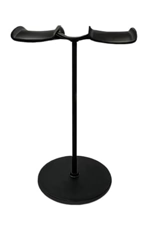 KopfhöRer StäNder Kunststoff Doppel Kopfhörer Halter Halterung Dual Aufhänger Haken Kopfhörer Ständer Desktop Halterung for Gaming Headset(Black) von GIYXHU