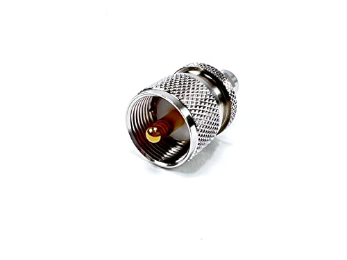 GIZWIZ RF Koaxial-Adapter SMA Stecker auf UHF PL-259 Stecker vernickelt, 2 Stück von GIZWIZ