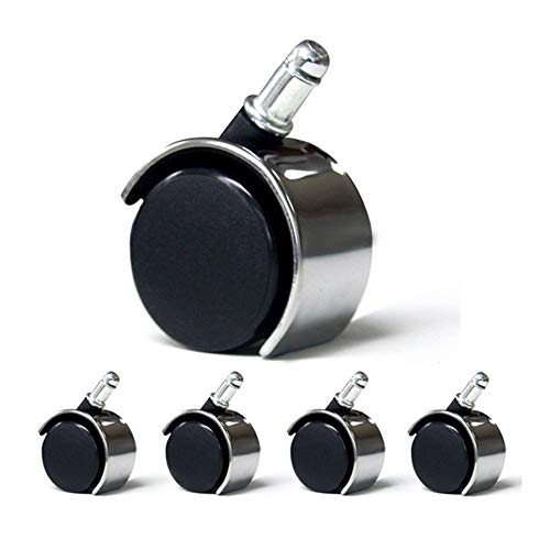 Lenkrollen, 5 Stück Universal-Stummschaltungsrollen, Möbelrollen, Gummiräder, for Bürostühle, Rollen, Möbelteile (Nr. 2288)(Silver) von GJLRZGMY