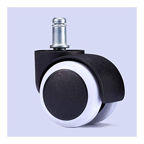 Lenkrollen, Universal-Bürostuhlrollen, 5,1 cm (2 Zoll), 50 kg, Lenkrolle, Ersatzrollen for Möbelfüße, 360-Grad-Rollengummi, Möbelteile (Nr. 1258)(Click in White) von GJLRZGMY