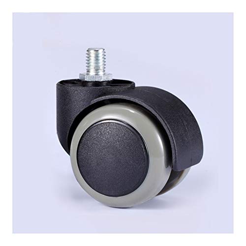 Lenkrollen, Universal-Bürostuhlrollen, 5,1 cm (2 Zoll), 50 kg, Lenkrolle, Ersatzrollen for Möbelfüße, 360-Grad-Rollengummi, Möbelteile (Nr. 1258)(Screw Thread) von GJLRZGMY