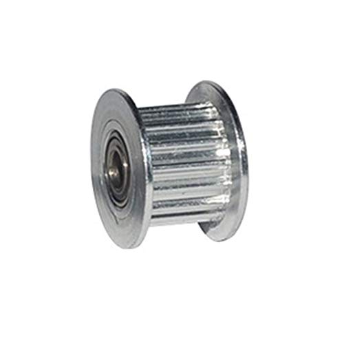 Zahnriemenscheibe 2GT, 20 Zähne, Synchronrad-Umlenkrolle, Bohrung 3 mm, 4 mm, 5 mm, mit Lager for GT2-Zahnriemen, Breite 10 mm, 20 Zähne, 20T, Präzisionsfertigung (Nr. 2285)(Silver,A bore 6mm) von GJLRZGMY