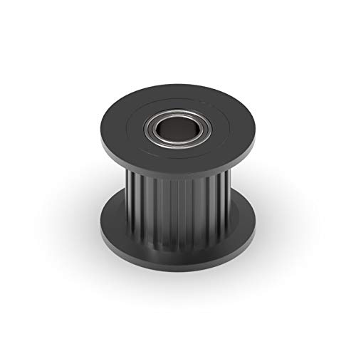 Zahnriemenscheibe 2GT 20 Zähne Synchronrad-Umlenkrolle, schwarz, Bohrung 3 mm 4 mm 5 mm, ohne Lager for GT2-Zahnriemenbreite 10 mm, 20 Zähne 20T Präzisionsfertigung (Nr. 2283)(Black,Teeth 5mm) von GJLRZGMY