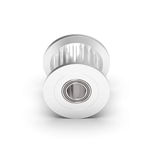 Zahnriemenscheibe 2GT 20 Zähne Synchronrad-Umlenkrolle, schwarz, Bohrung 3 mm 4 mm 5 mm, ohne Lager for GT2-Zahnriemenbreite 10 mm, 20 Zähne 20T Präzisionsfertigung (Nr. 2283)(Silver,Teeth 6mm) von GJLRZGMY