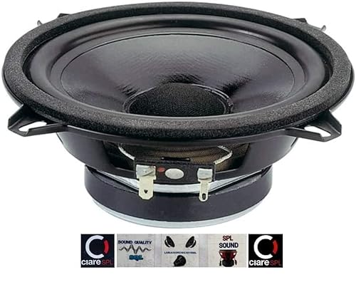 1 CIARE CW130Z woofer Lautsprecher 13 cm 130 mm 5,25" Durchmesser 50 watt rms und 100 watt max 4 ohm türen autotüren gummifederung 88 db spl, 1 stück + 5 gratis Aufkleber von GK SOUND