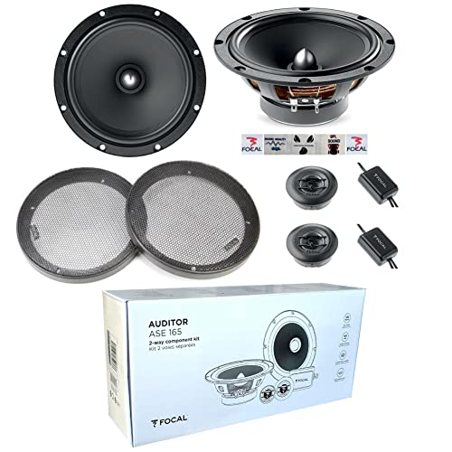 KIT-Set FÜR Focal Auditor ASE-165 ASE165 1 2-Wege-Kit 6,5" 16,5 cm 60 Watt RMS 120 Watt Max mit 2 Tieftönern 2 Hochtönern 2 Frequenzweichen 91,5 dB + Gitter und 5 kostenlose Aufkleber, pro Paar von GK SOUND