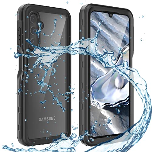 Wasserdichte Schutzhülle für Samsung Galaxy A34 5G, IP68, wasserdicht, mit integriertem Displayschutz, vollständig versiegelt, Unterwasserschutz, Schwarz von GKDLHGO