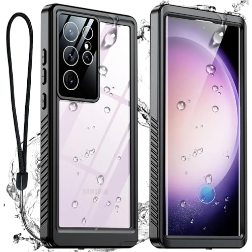 Wasserdichte Schutzhülle für Samsung Galaxy S24 Ultra/S24 Plus/S24, IP68, vollständig versiegelt, Unterwasser-Ganzkörper-Schutzhülle, strapazierfähig, stoßfest, transparent, mit integriertem Wasserdichte Schutzhülle für Samsung Galaxy S24 Ultra/S24 Plus/S24, IP68, vollständig versiegelt, Unterwasser-Ganzkörper-Schutzhülle, strapazierfähig, stoßfest, transparent, mit integriertem von GKDLHGO