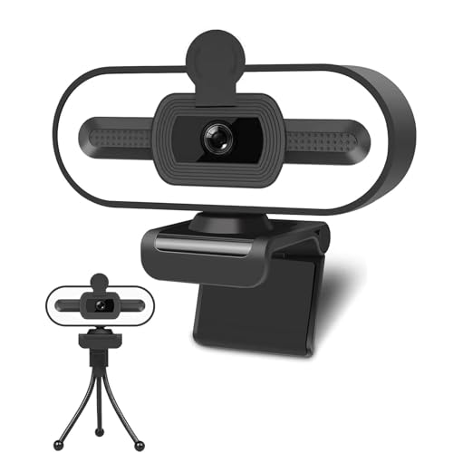 GKEAPZA Webcam mit Ringlichtmikrofon - Streaming Web Kamera, 1080P Full HD Pro Kamera für PC Mac Laptop Desktop, USB Computer Webcam mit Privatsphäre Abdeckung und Stativ für Zoom Meeting GKEAPZA Webcam mit Ringlichtmikrofon - Streaming Web Kamera, 1080P Full HD Pro Kamera für PC Mac Laptop Desktop, USB Computer Webcam mit Privatsphäre Abdeckung und Stativ für Zoom Meeting von GKEAPZA