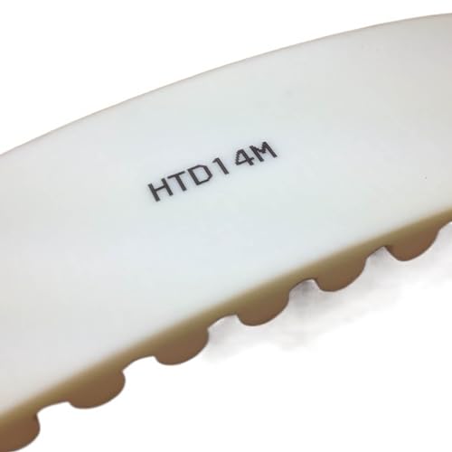 Zahnriemen, Zahnriemen Offenes Ende HTD 14M Offener PU-Bogen Breite 25/30/40/50/55/85/100mm Polyurethan-Stahl 14M-50mm HTD14M Synchronriemen(25mm Color White,5Meters) von GKIRQVPE