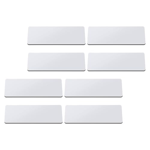 8PCS Namensbadge Mit Pin Für Wärmeübertragung 3x1.25 Zoll Schreibweite Weiße Namensabzeichen Mit Broschenstift Für Sublimation von GKYQVE