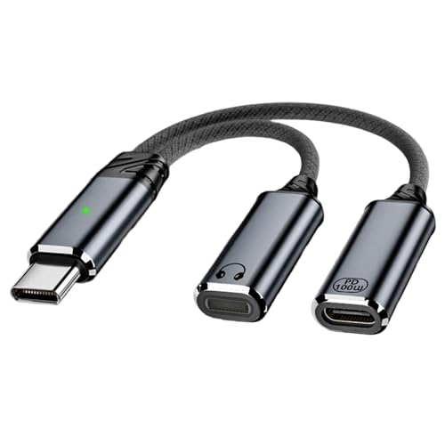 GKYQVE 2 In 1 Typ C Splitter Zum Eingeben Von USB C Kopfhörer Soundadapter Ladekabel Ersatz Für Mobiltelefontablette GKYQVE 2 In 1 Typ C Splitter Zum Eingeben Von USB C Kopfhörer Soundadapter Ladekabel Ersatz Für Mobiltelefontablette von GKYQVE
