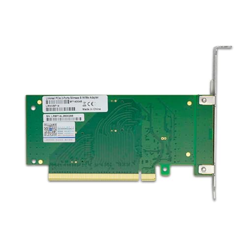 GKYQVE Zuverlässigkeit PCIe X16 Adapter Mit 2 Slimsas SFF 8654 8I Schnittstellenadapter Für PC Rechenzentrum Essentielle Komponente GKYQVE Zuverlässigkeit PCIe X16 Adapter Mit 2 Slimsas SFF 8654 8I Schnittstellenadapter Für PC Rechenzentrum Essentielle Komponente von GKYQVE