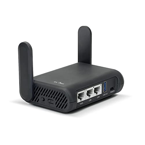 GL.iNet GL-A1300 (Slate Plus) Wireless VPN Travel Router– Easy to Setup, Connect to Hotel WiFi & Captive Portal, Phone Tethering, Range Extender, Assess Point, Pocket-Sized, Open Source, NAS von GL.iNet