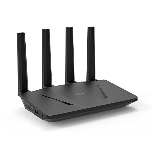 GL.iNet GL-AX1800(Flint) WiFi 6 - Dual Band Gigabit Wireless Internet Router | 5 x 1G Ethernet Ports | Up to 120 Devices | Amazing OpenVpn&Wireguard Speed | WPA3 Security | MU-MIMO | 802.11ax von GL.iNet