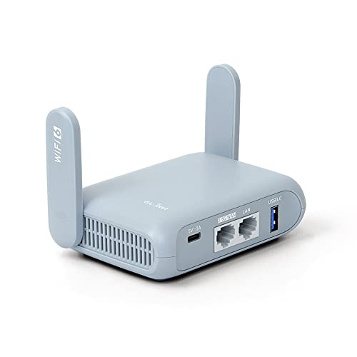 GL.iNet GL-MT3000 (Beryl AX) Klein Gigabit WiFi 6 Router für Zuhause & Reisen, Dual Band, Repeater, Extender, Geschwindigkeit bis zu 3000 Mbit/s, Kaskadierte VPN / IPV6 / WPA3, 2.5G WAN Port von GL.iNet