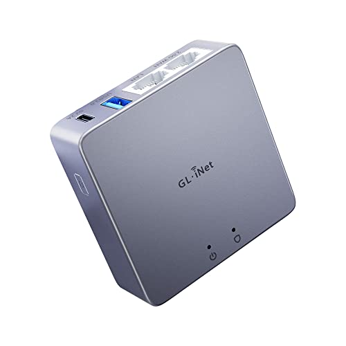 GL.iNet MT2500A (Brume 2) Mini-VPN-Sicherheitsgateway für Heimbüro und Remote-Arbeit, Hosting von VPN-Server und -Client, VPN-Kaskadierung, 2,5-G-WAN, KEIN WLAN* (Gehäuse Aluminiumlegierung) von GL.iNet