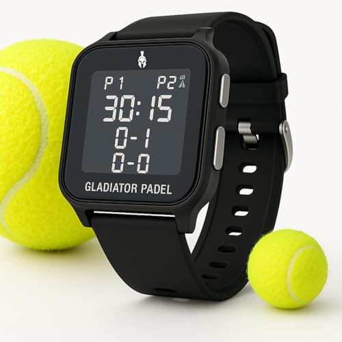 PUNKTZÄHLER-Uhr FÜR Tennis UND Padel | + Modus Alarm, Stoppuhr und Uhr | Paddle Tennis | Padel Tennis | Tennis Gadgets | Padel Tennis zubehör | Tennis Trainer gerät | Tennis Accessoires | Tennis PUNKTZÄHLER-Uhr FÜR Tennis UND Padel | + Modus Alarm, Stoppuhr und Uhr | Paddle Tennis | Padel Tennis | Tennis Gadgets | Padel Tennis zubehör | Tennis Trainer gerät | Tennis Accessoires | Tennis von GLADIATOR PADEL