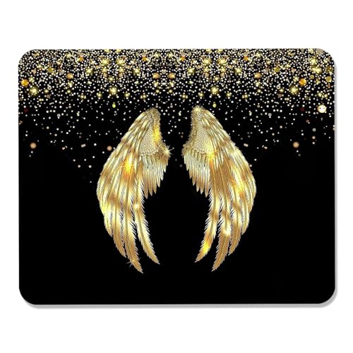GLANDOTU Gaming Mauspad - Mousepad 260 x 210 × 3 MM - Mousepad mit Motiv Rutschfestem Gummiboden, Mousepad mit Einer speziellen Oberfläche verbessert Geschwindigkeit und Präzision, Goldene Flügel GLANDOTU Gaming Mauspad - Mousepad 260 x 210 × 3 MM - Mousepad mit Motiv Rutschfestem Gummiboden, Mousepad mit Einer speziellen Oberfläche verbessert Geschwindigkeit und Präzision, Goldene Flügel von GLANDOTU
