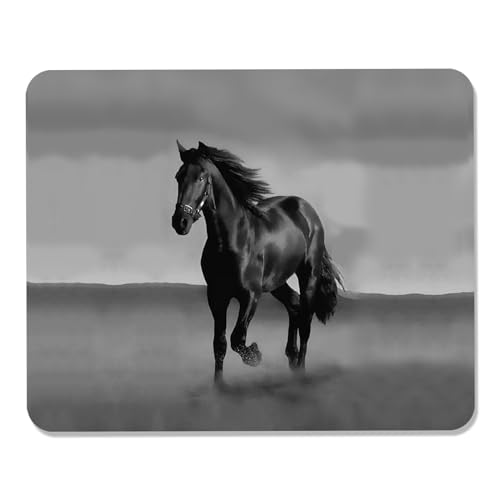 GLANDOTU Gaming Mauspad - Mousepad 260 x 210 × 3 MM - Mousepad mit Motiv Rutschfestem Gummiboden, Mousepad mit Einer speziellen Oberfläche verbessert Geschwindigkeit und Präzision, Schwarzes Pferd GLANDOTU Gaming Mauspad - Mousepad 260 x 210 × 3 MM - Mousepad mit Motiv Rutschfestem Gummiboden, Mousepad mit Einer speziellen Oberfläche verbessert Geschwindigkeit und Präzision, Schwarzes Pferd von GLANDOTU