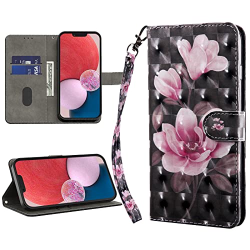 GLANDOTU Handyhülle für Samsung Galaxy A16 4G/5G Lederhülle Klapphülle Premium Leder Brieftasche Schutzhülle [Kartenfach][Standfunktion] Handytasche Cover Case für Galaxy A16 - Lotus von GLANDOTU