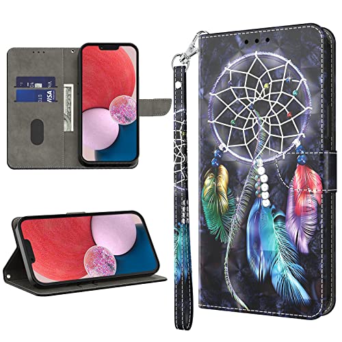 GLANDOTU Handyhülle für Samsung Galaxy A16 4G/5G Lederhülle Klapphülle Premium Leder Brieftasche Schutzhülle [Kartenfach][Standfunktion] Handytasche Cover Case für Galaxy A16 - Traumfänger von GLANDOTU