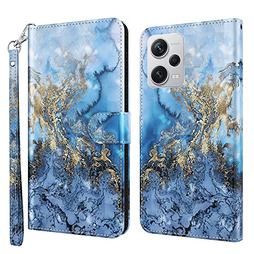 GLANDOTU Handyhülle für Xiaomi Redmi Note 12 Pro Plus 5G / Note 12 Pro+ 5G Lederhülle [Standfunktion] [Magnet] Stoßfeste Premium Flip PU Leder Cover Case Klapphülle Schutzhülle - Milchstraße von GLANDOTU