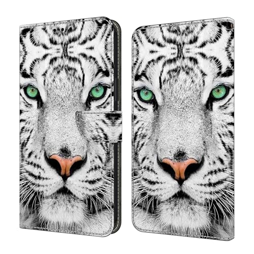 GLANDOTU Handyhülle für Xiaomi Redmi Note 14 Pro/Note 14 Pro Plus＋5G Hülle PU Leder Klapphülle Magnet Stoßfeste Kartenfach Klappbar Schutzhülle Kompatibel mit Redmi Note 14 Pro Plus,Tiger von GLANDOTU