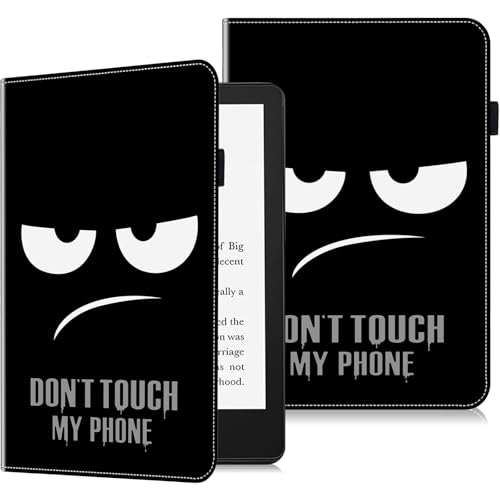 GLANDOTU Hülle für 7" Kindle Paperwhite (12th Generation-2024) und Kindle Colorsoft Signature Edition (1.Gen),Flip PU Leder Tasche mit Griffel für Kindle Paperwhite 2024 - Don't Touch von GLANDOTU